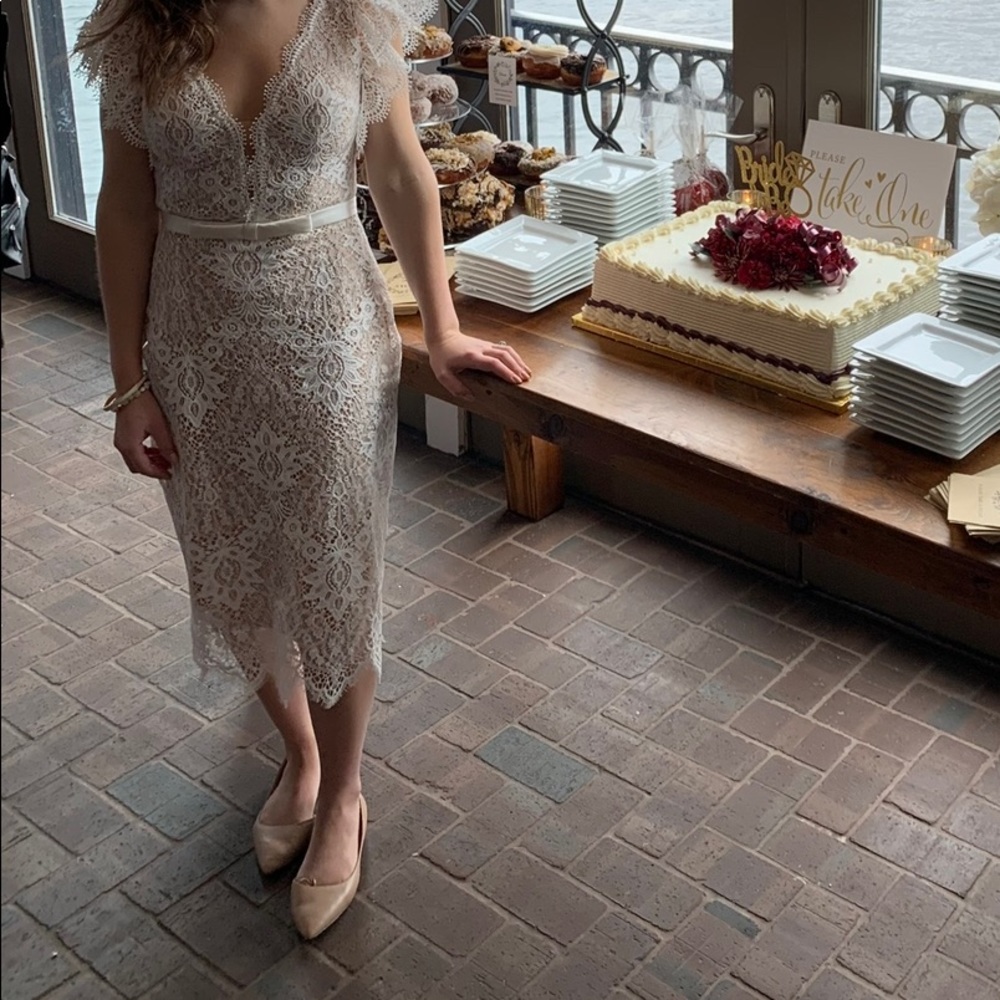 Jovani white lace dress - Picture 8 of 8